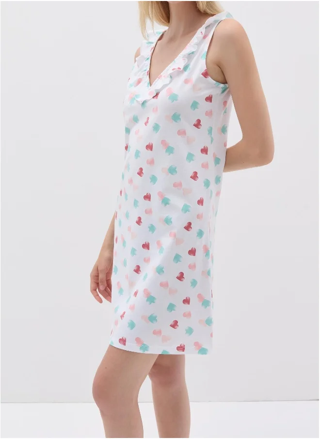 او في اس Nightdress with hearts print