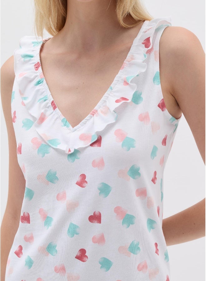 او في اس قميص نوم بطبعة قلوب - Image 4