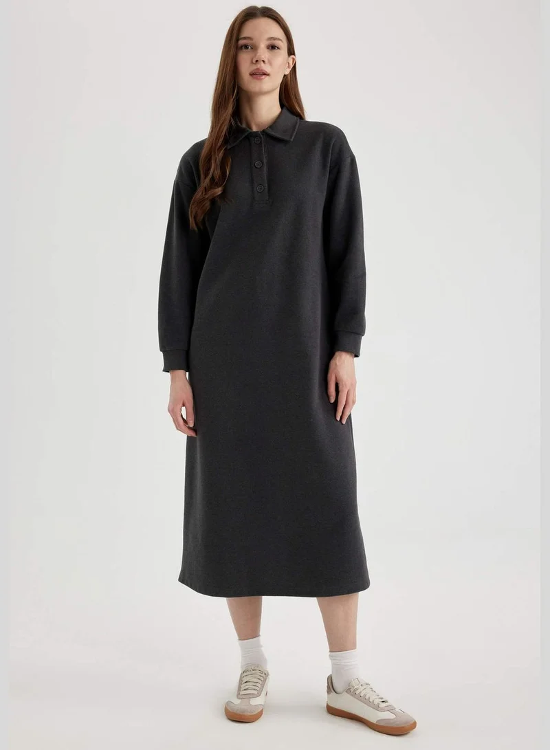 DeFacto Polo Collar Dress