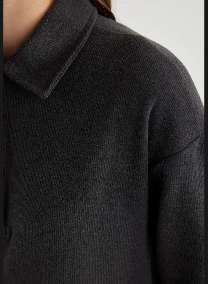 DeFacto Polo Collar Dress