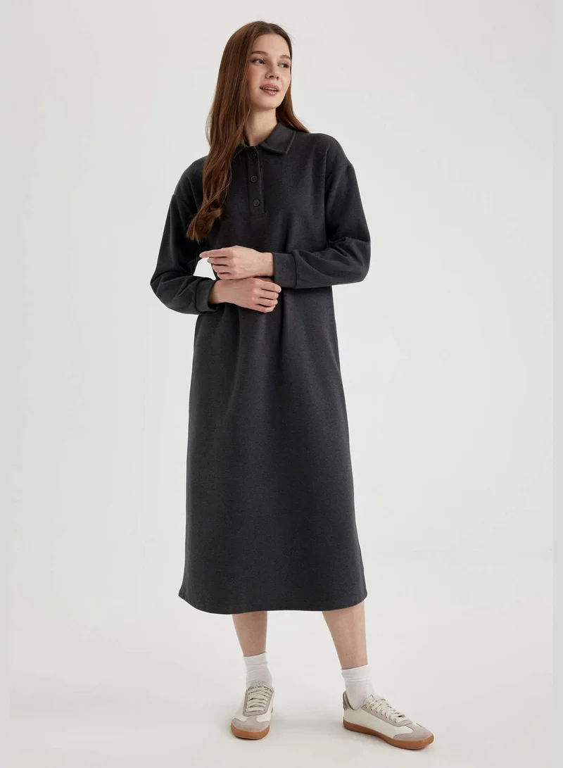 DeFacto Polo Collar Dress