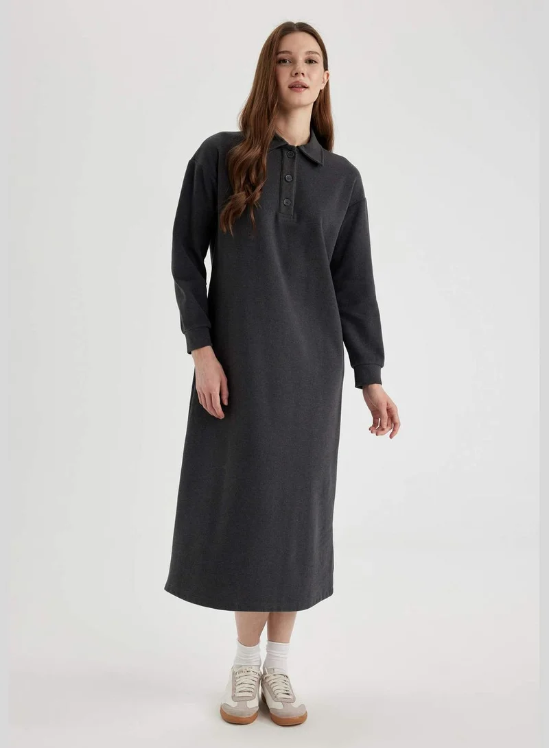 DeFacto Polo Collar Dress