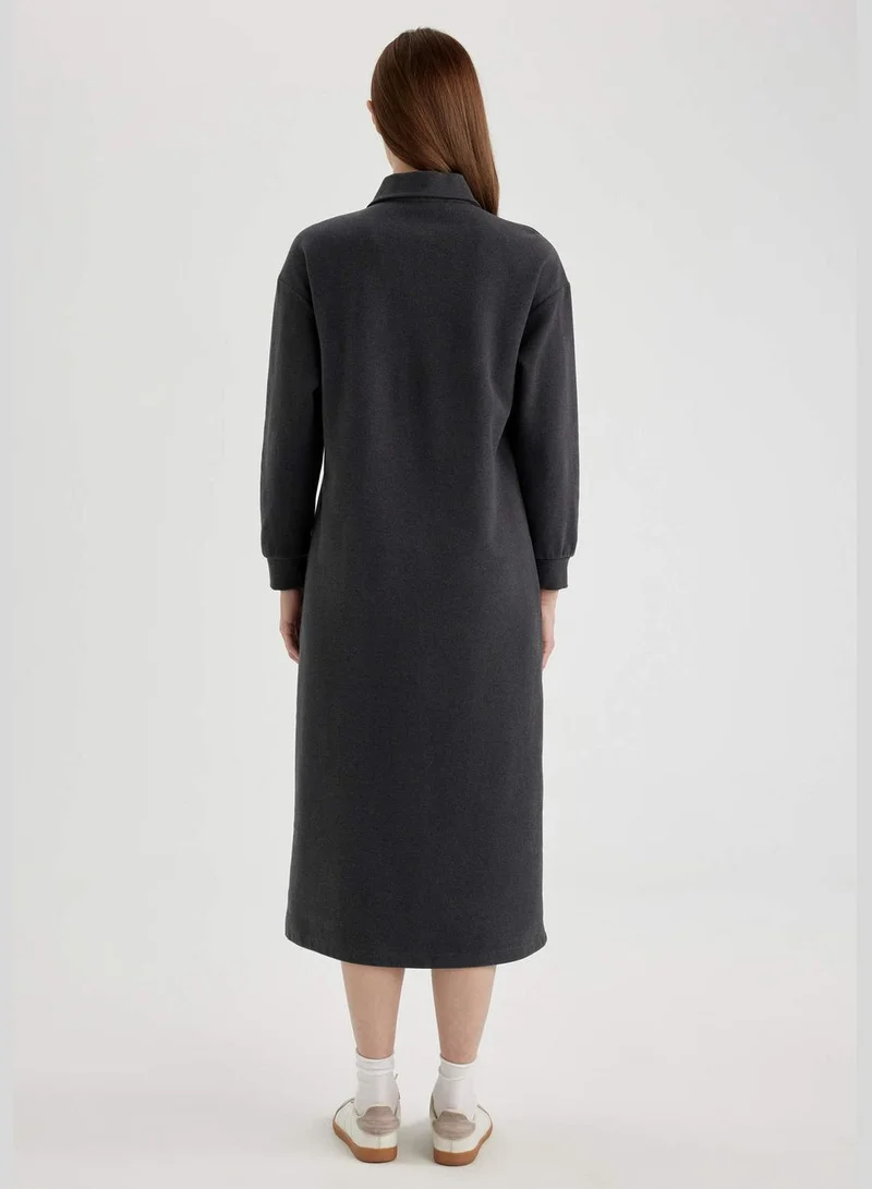 DeFacto Polo Collar Dress