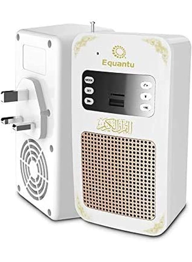 Equantu Smart Wall Plug Quran Speaker With Remote Bluetooth Led Light Radio Usb And Sd - Image 3