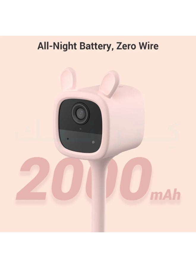 EZVIZ BM1 Battery Powered Baby Monitor Camera FHD Pink - Image 5