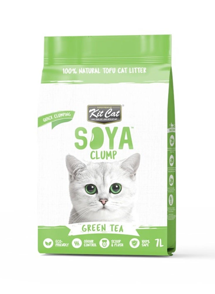 Kit Cat 7L Soya Clump Soybean Litter with Green Tea Fragrance - Image 1