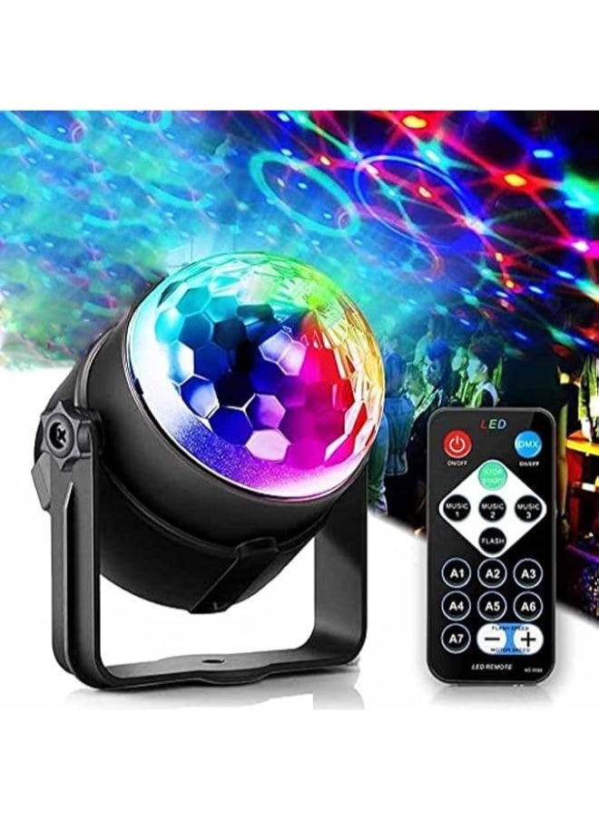Generic Sound Activated Party Lights with Remote Control, DJ Lighting, RGB Disco Ball Light, Strobe Lamp 7 Modes, Stage Par Light for Home Room Dance Parties  - Image 1