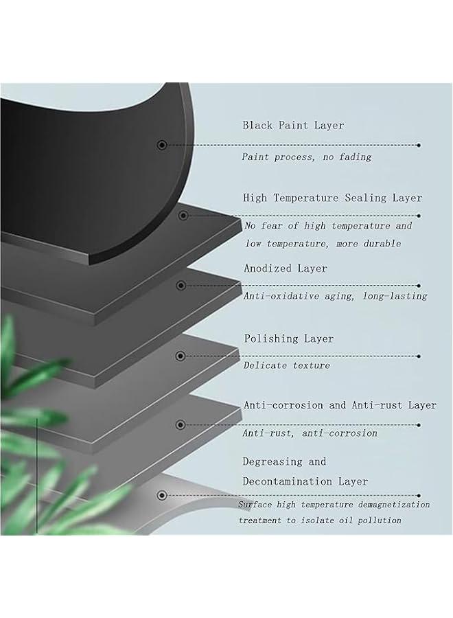 Wall Mounted Coat Rack 5-Hook Stainless Steel Holder for Clothes, Towels, and More - White Finish - Image 3