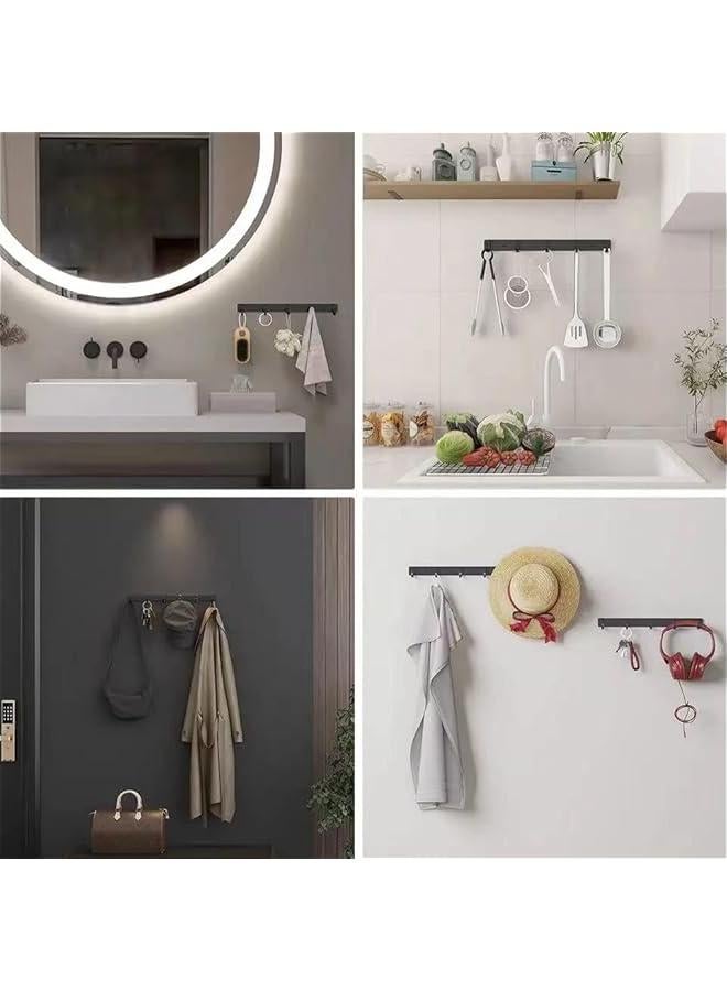 Wall Mounted Coat Rack 5-Hook Stainless Steel Holder for Clothes, Towels, and More - White Finish - Image 4