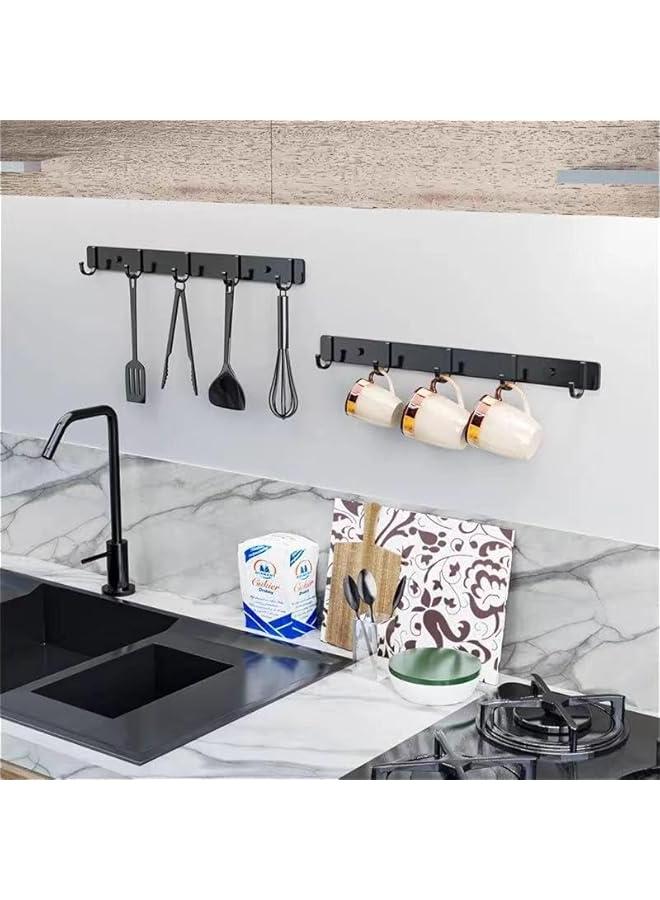 Wall Mounted Coat Rack 5-Hook Stainless Steel Holder for Clothes, Towels, and More - White Finish - Image 5