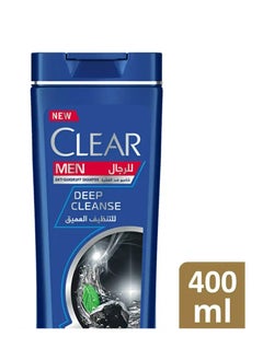 CLEAR Clear Shampoo For Men, Deep Cleansing With Charcoal, 400 ml  - Image 1