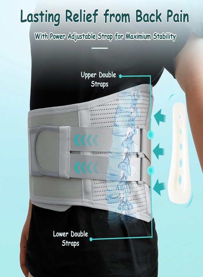 King Mills Plus Size Back Brace for Lower Back Pain, Breathable Obese Belly Support for Sciatica, Back Pain, Scoliosis, Two Sets of Support Bars. Lightweight. (Belly: 52" - 60") - Image 4