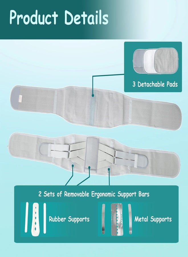 King Mills Plus Size Back Brace for Lower Back Pain, Breathable Obese Belly Support for Sciatica, Back Pain, Scoliosis, Two Sets of Support Bars. Lightweight. (Belly: 52" - 60") - Image 5