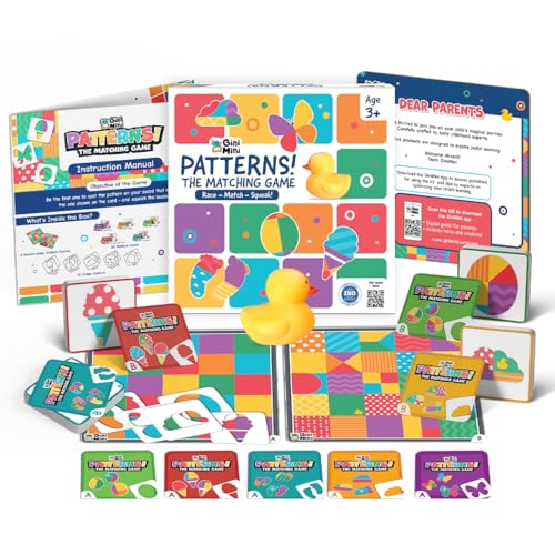 GiniMini Pattern! The Matching Activity Set for Kids 3 4 5 | Fast-Paced Shape Spotting Game with Buzzer | Fun Preschool Educational Toy for Focus, Attention & Visual Recognition | Party Game Gift - Image 5