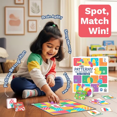 GiniMini Pattern! The Matching Activity Set for Kids 3 4 5 | Fast-Paced Shape Spotting Game with Buzzer | Fun Preschool Educational Toy for Focus, Attention & Visual Recognition | Party Game Gift - Image 4