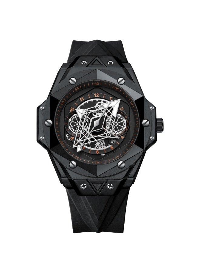 BINBOND Men's Waterproof Skeleton Quartz Watch with Luminous Display - Image 1