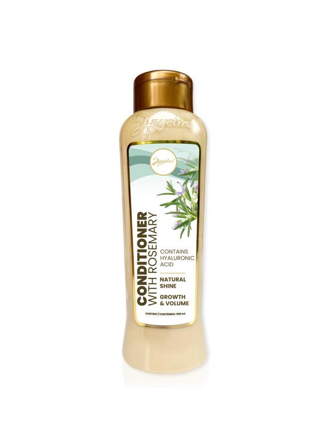 ANYELUZ Hair Conditioner with Rosemary and Hyaluronic Acid – Strengthens, Shines, and Smooths, Ideal for All Hair Types, Enhances Manageability.  - Image 1