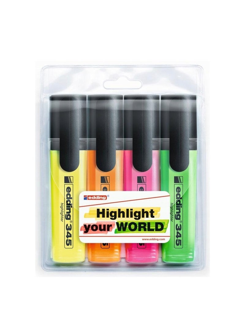 Edding 4-Piece Pastel Highlighter Set, Multicolor - Image 2