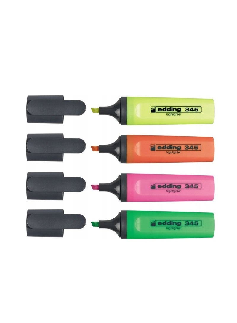 Edding 4-Piece Pastel Highlighter Set, Multicolor - Image 3