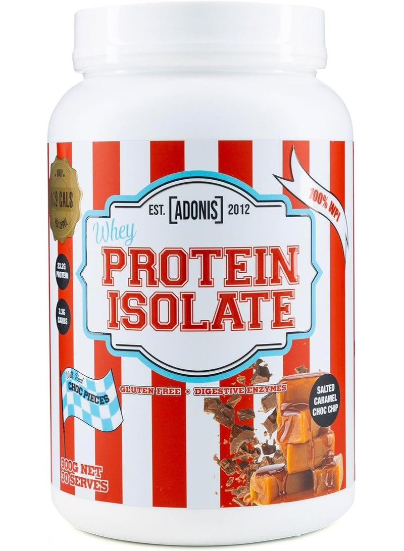 Adonis Whey Isolate Salted Caramel Choc Chip 900g