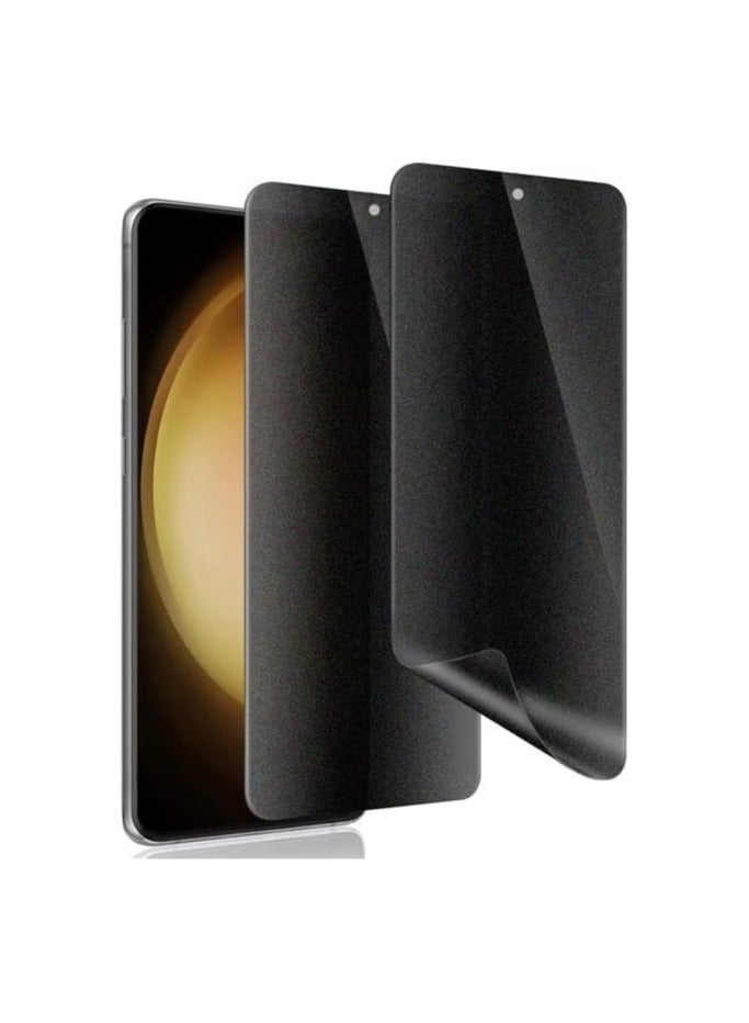 حماية شاشة الخصوصية لجهاز سامسونج جالكسي S24 بلس 5G فيلم TPU غير لامع يدعم بصمة الإصبع (عبوة 2)