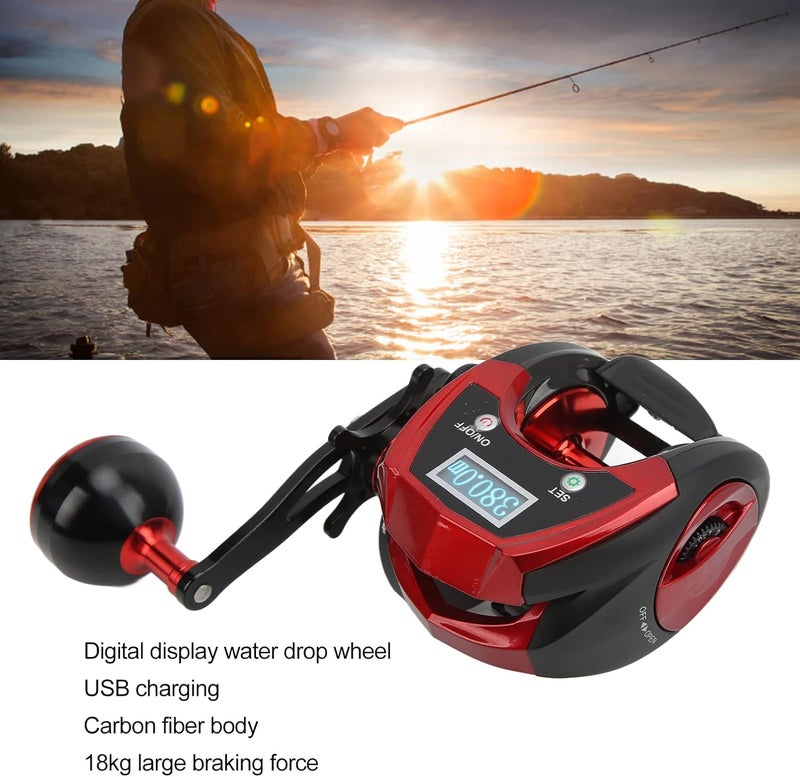 klarako Electric Bill Fishing Reel, Spinning Reel Fishing Reel Metal lid Reel 6.4: 1 Glass Wire LCD Fishing Reel, Ultra Smooth ShanryasEWi6m1w ShanryasEWi6m1w - Image 3