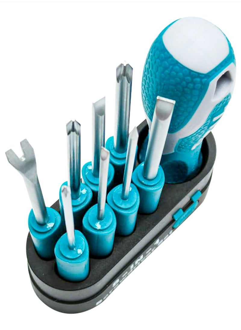 8 in 1 Interchangeable Screwdriver Set for Home ,Office , Workshop, Electricians  THT250906 T.O.T.A.L