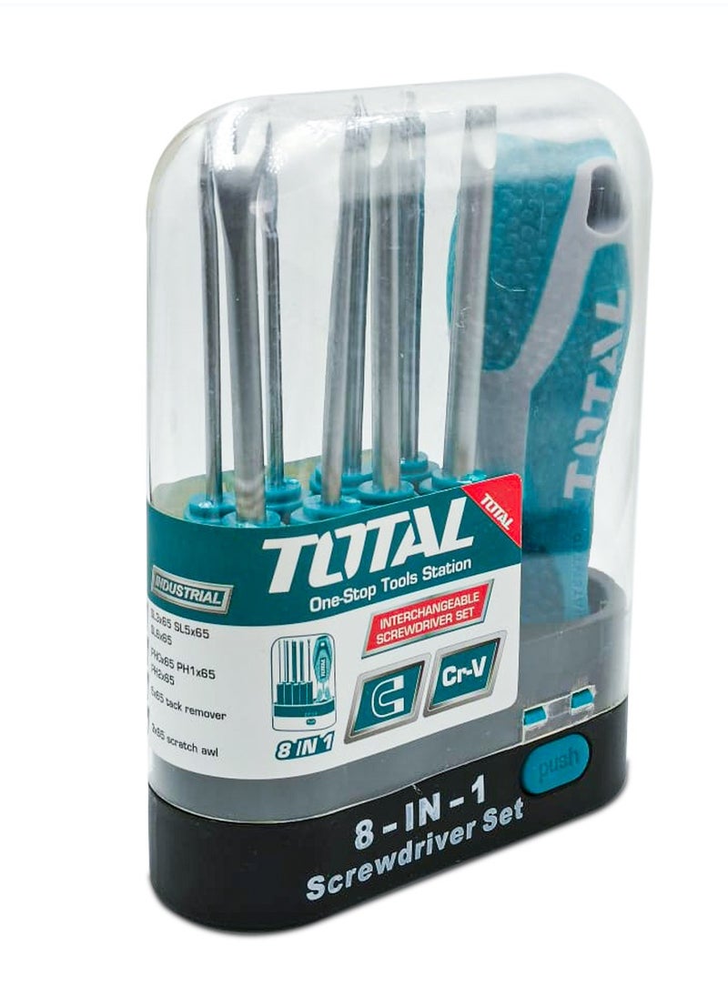 8 in 1 Interchangeable Screwdriver Set for Home ,Office , Workshop, Electricians  THT250906 T.O.T.A.L