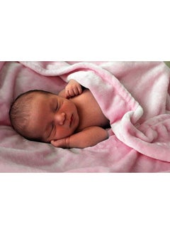 AMICA Luxuriously Soft Baby Blanketplayful Pink30" X 40"Super Soft Baby Blankets For Girls And Boys (Pink Faux Mink Lightweight)  - Image 1