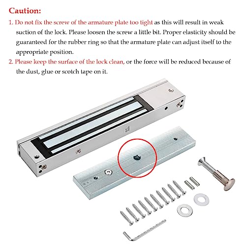 YUHANUS Electric Magnetic Lock with Z and L Bracket 280KG 600LBS Holding Force Electromagnet Lock 12V Fail Safe NC Mode Single Door for Access Control System - Image 3
