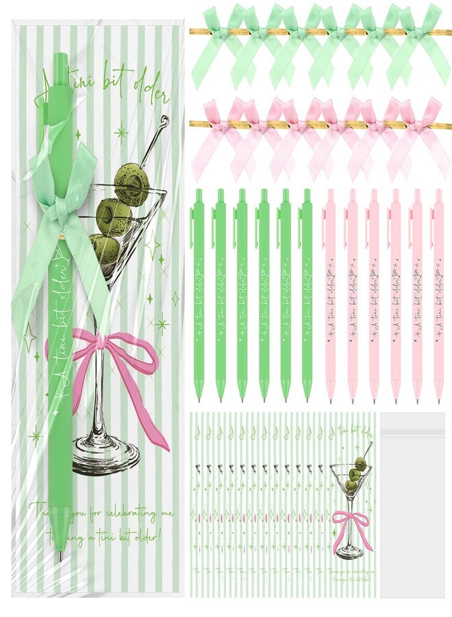 Sinload 30 Sets A Tini Bit Older Party Favors Bulk Ballpoint Pens Bookmarks and Bow ties Martini Margarita 21st Birthday Cocktail Fiesta Bachelorette Party Gifts for Guests - Image 1
