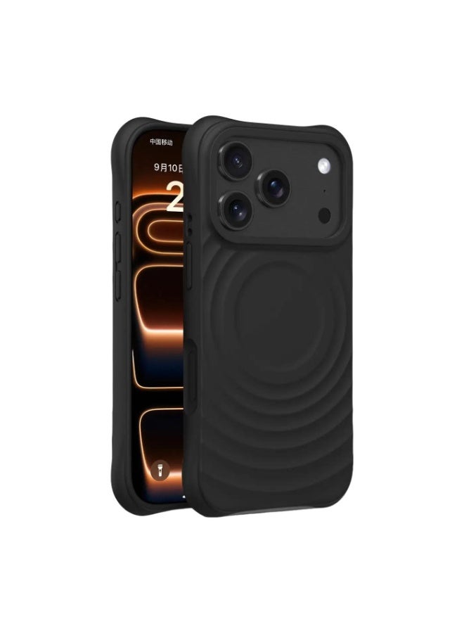 3D Ripple Liquid Silicone Magnetic Phone Case for Apple iPhone 17 Pro Max / 17 Pro / 17 Air / 17, Full Coverage Shockproof Soft Cover - Image 1