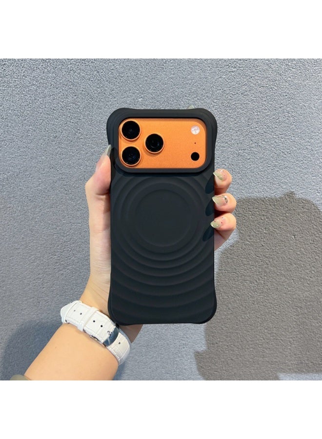 3D Ripple Liquid Silicone Magnetic Phone Case for Apple iPhone 17 Pro Max / 17 Pro / 17 Air / 17, Full Coverage Shockproof Soft Cover - Image 3
