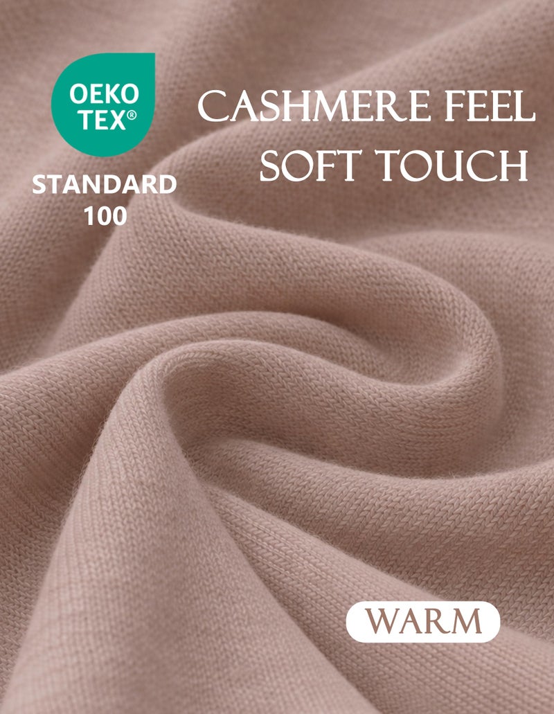 PULI Women's Elegant Shawl Wraps Soft Open Front Poncho Sweater for Spring Fall Winter tan - Image 4