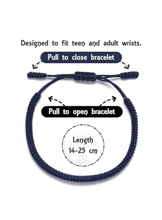 LUCKY BUDDHIST Lucky Bracelet and Pendant/Necklace, for Teenagers, Men, Women, Braided Friendship Bracelets, Handmade with Love, Tibet Style, Adjustable Wrist Bracelet - Image 5