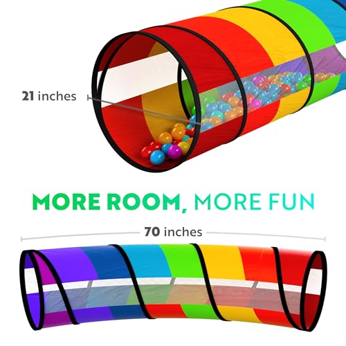 Playz Extra-Large Play Tunnel for Toddlers 1-3 Years – Pop-Up Baby Crawl Tube, Sensory Activity, Indoor & Outdoor Kids Toy, Collapsible for Easy Storage - Image 5