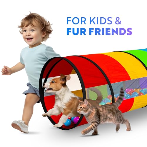 Playz Extra-Large Play Tunnel for Toddlers 1-3 Years – Pop-Up Baby Crawl Tube, Sensory Activity, Indoor & Outdoor Kids Toy, Collapsible for Easy Storage - Image 4