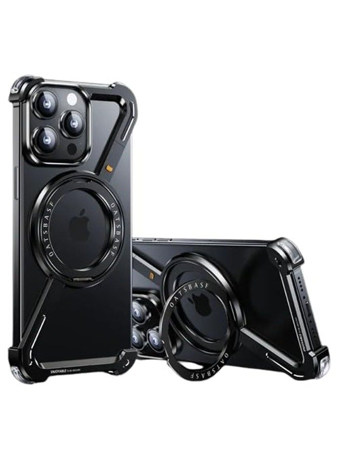 general iPhone 15 Pro Max/15 Pro/15 Plus/15 Soft TPU Shock Resistant Protection Premium Corner Protector Titanium Magnetic Case - Image 1