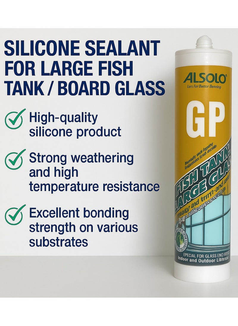 دوشيك ألسولو [عبوة من 3]، مانع تسرب زجاجي احترافي من جي بي، سيليكون عالي القوة لأحواض الأسماك، ألواح زجاجية كبيرة، للاستخدام الداخلي والخارجي (لون شفاف) - Image 3