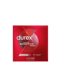 Durex Play Extra Sensitive, Ultra Fine, and Extra Lubricated Natural Latex Condom 24 Count 