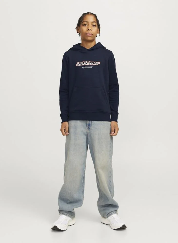 جاك وجونز جونيور Kids Graphic Print Hoodie