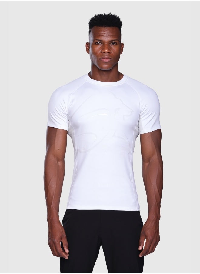 Musclemind Compression Half Sleeve T-Shirt with Muscle Support, Breathable Mesh, Lightweight, Quick Drying, Anti-Static, Anti-Odour, Anti-Microbial And 4-Way Stretchable  - Image 3