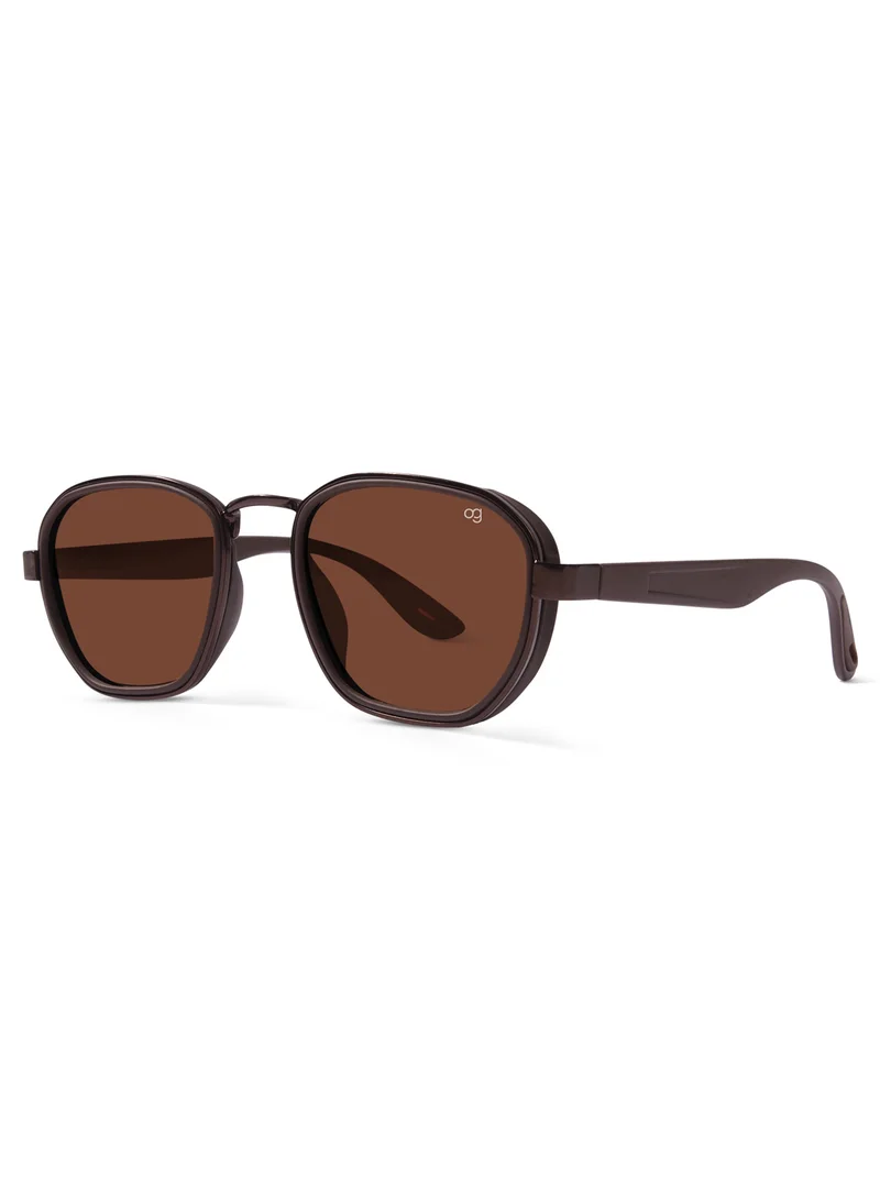 Woggles Polarized Hexagonal Sunglasses