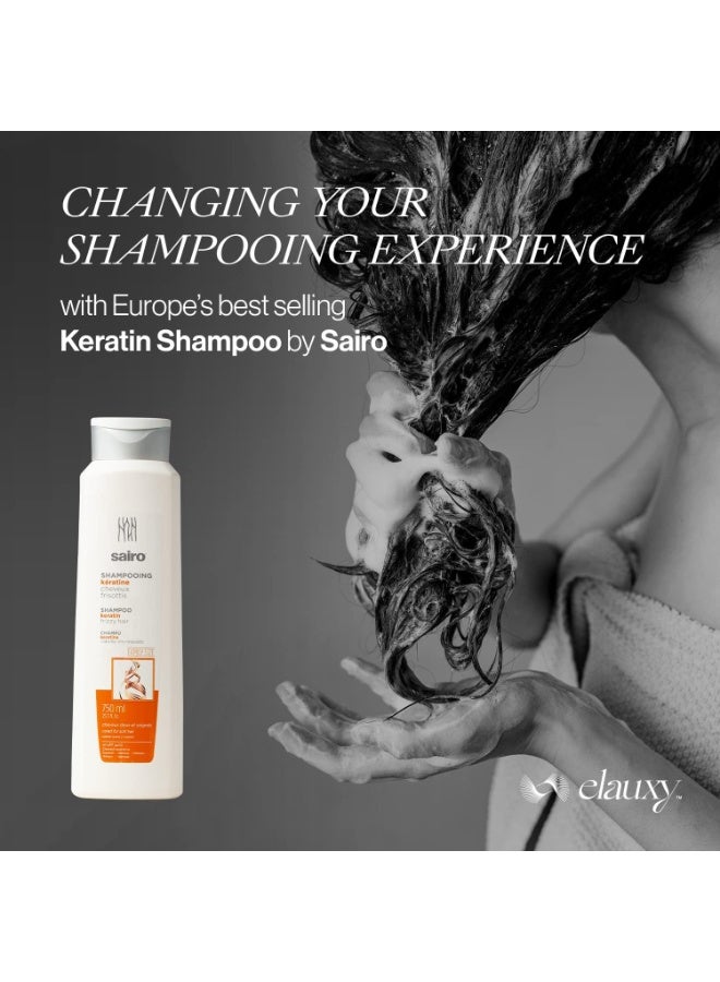 Sairo Keratin Shampoo for Frizzy Hair – 750ml Anti-Frizz Family Size - Image 3