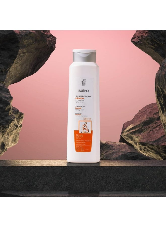 Sairo Keratin Shampoo for Frizzy Hair – 750ml Anti-Frizz Family Size - Image 2