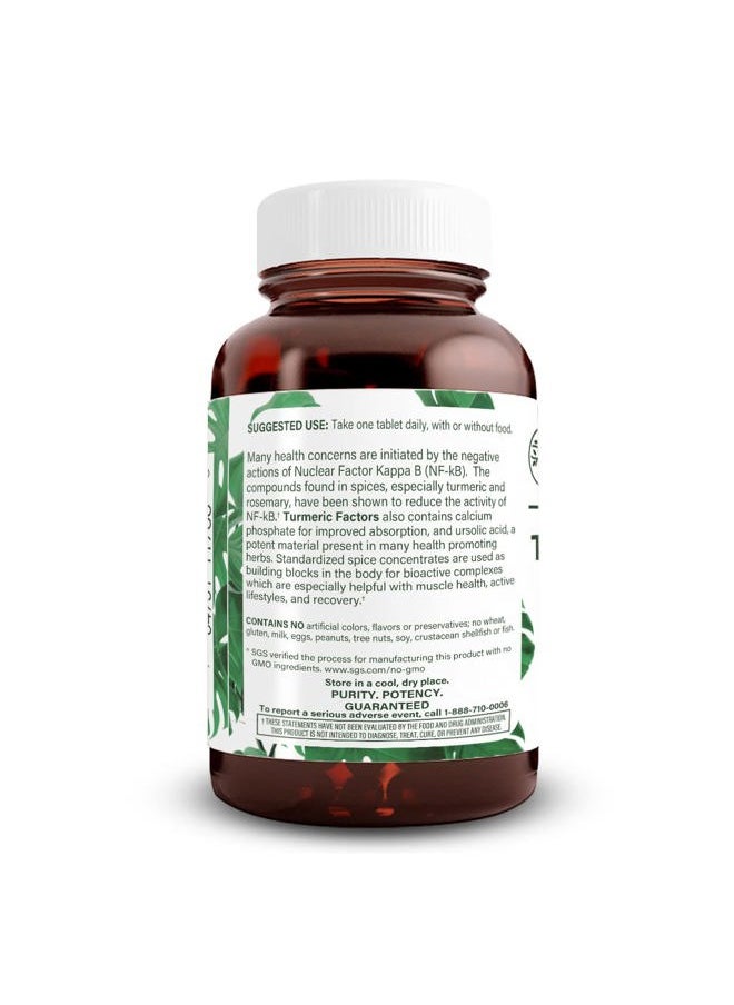 Natural Nutra - Turmeric Curcumin with 95% Curcuminoids Extract Supplement with Rosemary for Brain Health, Enhances Memory and Improves Concentration, Improve Digestion, 350 mg, 60 Vegan Tablets - Image 1