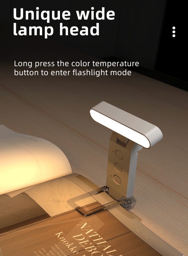 USB clip reading light bookmark light folding clip book light led reading light portable rechargeable book clip light - Image 3