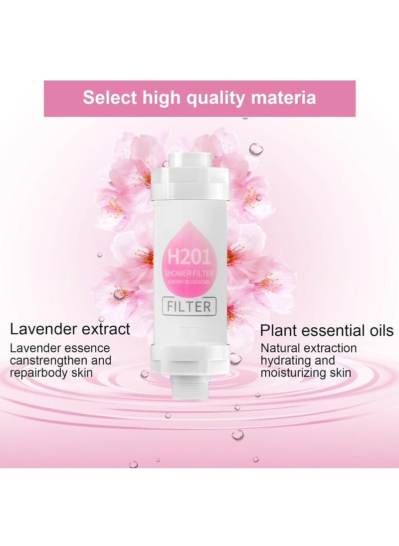 H201 Shower Head Filter - Vitamin C Shower Infuser , Hard Water Softener, Chlorine & Fluoride Shower Filter, Water Purifying Filtered Shower Head with Beads, Reduce Hair Loss & Dry Skin Ideal for Hard Water  - Image 2