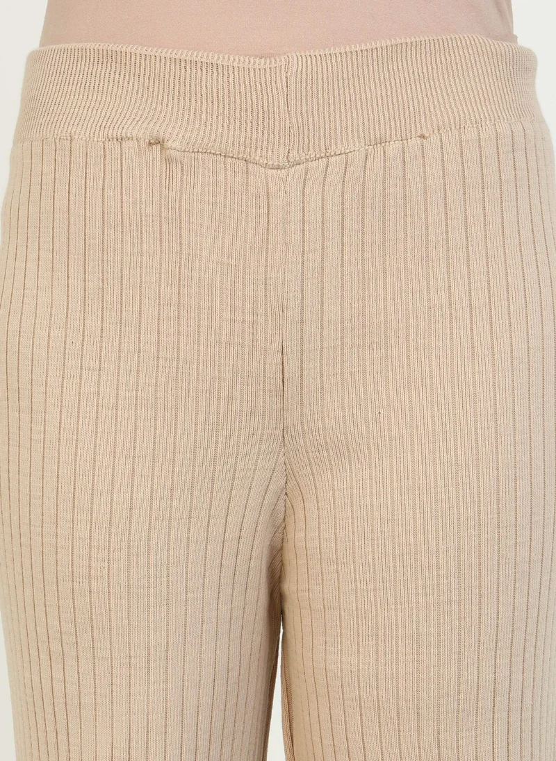 Por La Cara By Modanisa Stone Color - Knit Pants - Por La Cara