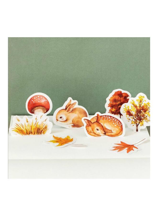 NIBEMINENT 46-Piece Forest Decorative Stickers Brown/Red/Beige - Image 2